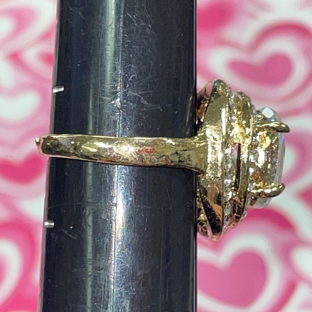 Gold Rhinestone Ring - Picture 9 of 10